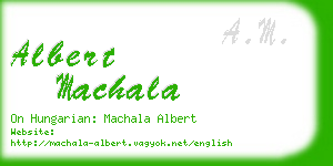 albert machala business card